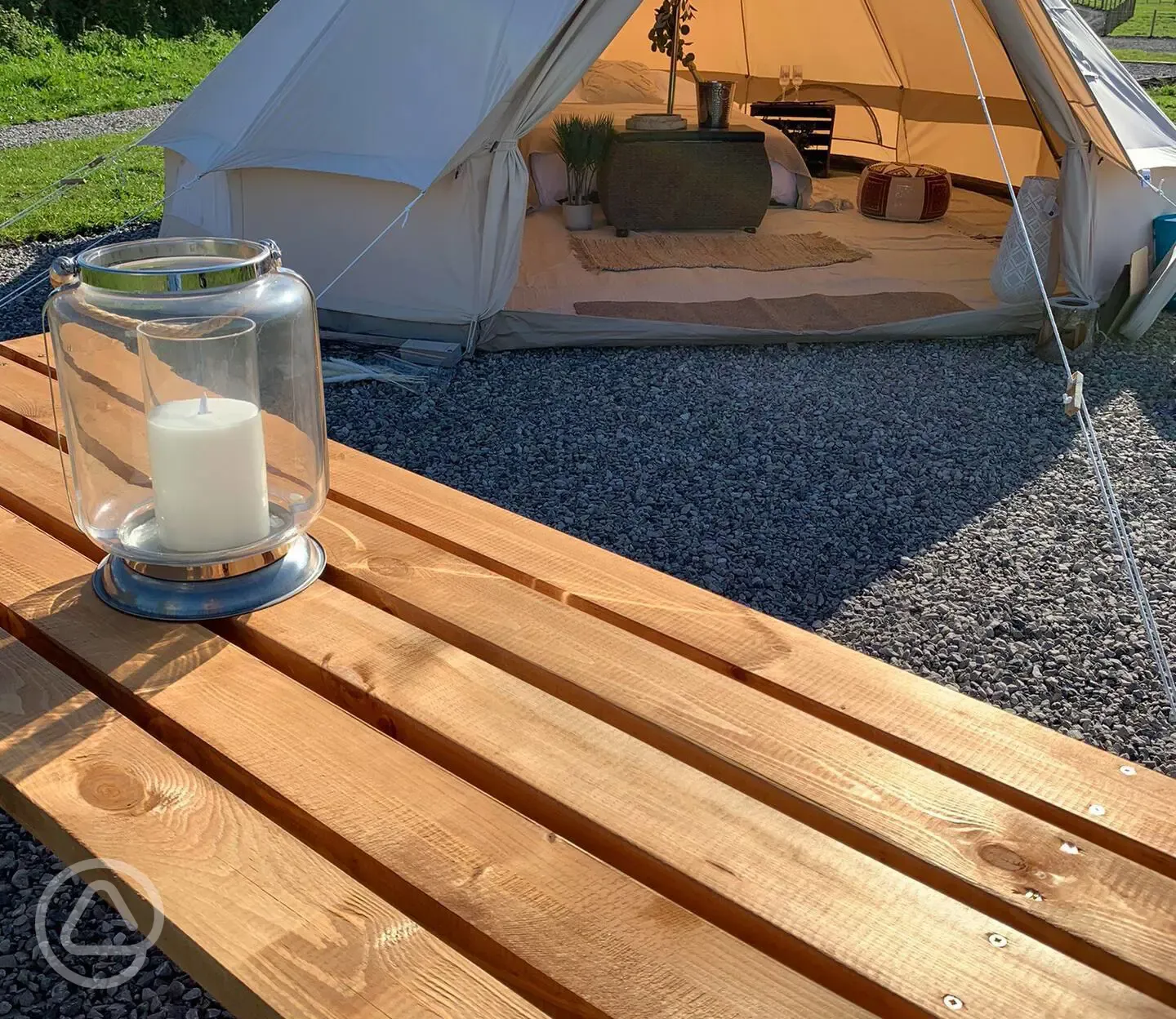 Bell tent outside