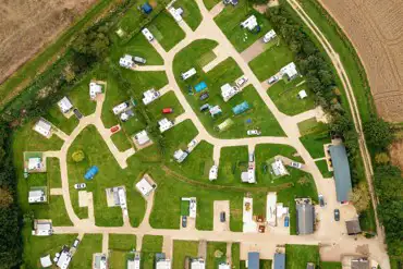 Bird's eye of The Nurseries Caravan Park 
