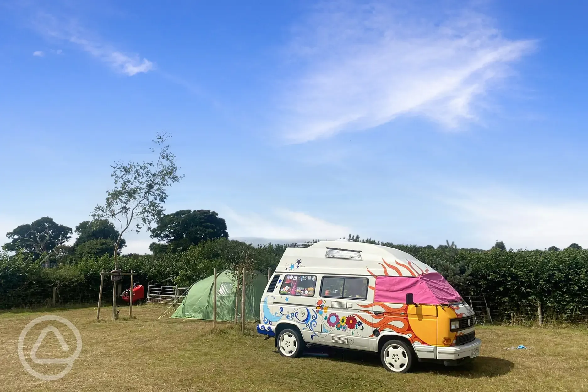 Non electric grass campervan pitches 