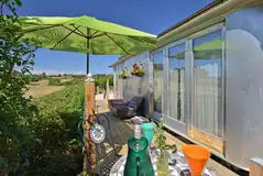 Showman's Wagon outdoor seating area