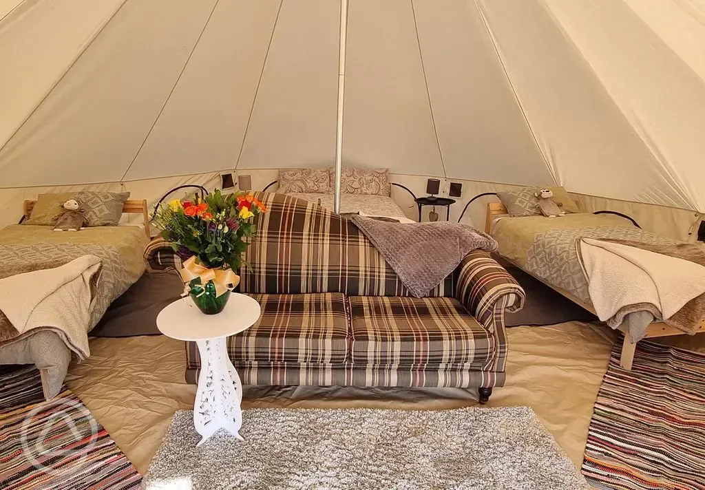 Inside of the bell tent 