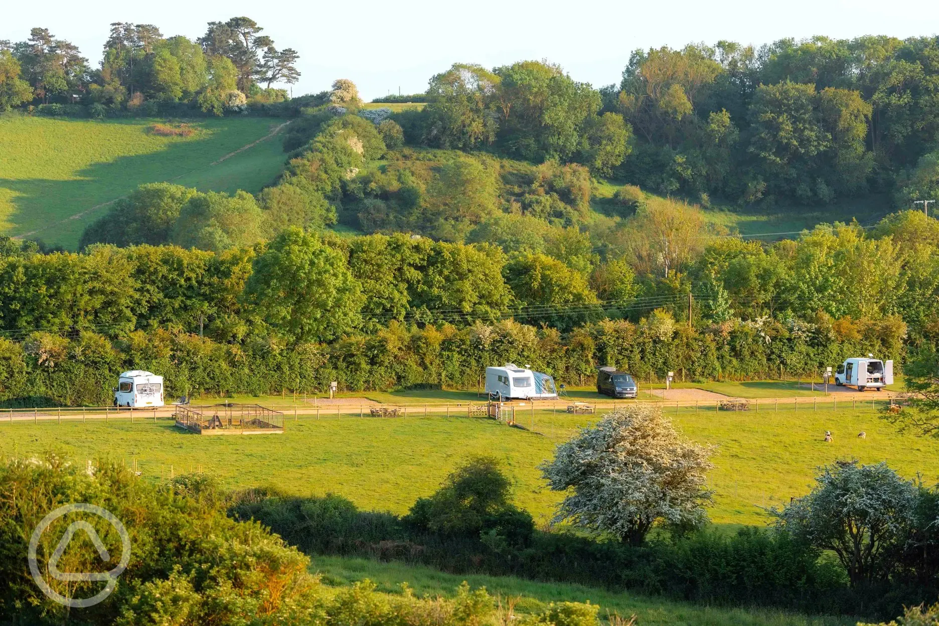 Views of the campsite and countryside