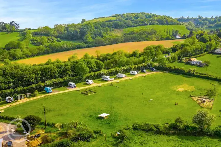 Aerial of the campsite