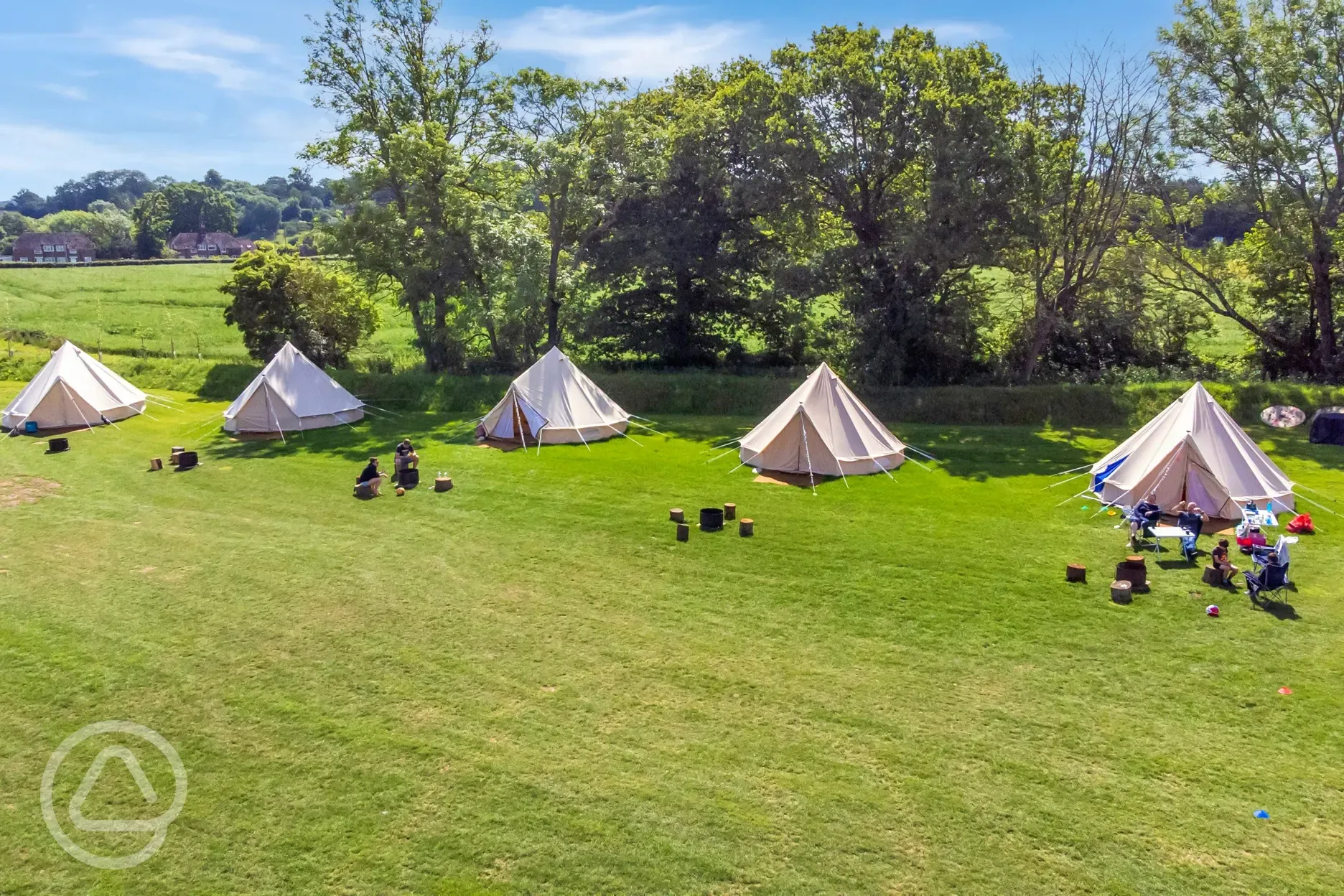 5m furnished bell tents