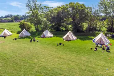 5m furnished bell tents