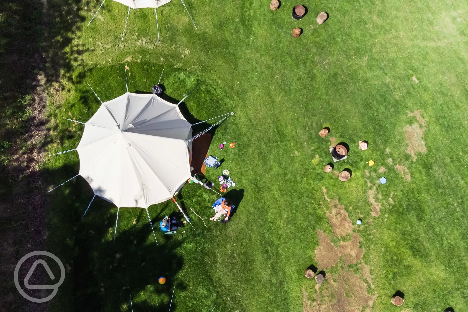 Bell tent from above