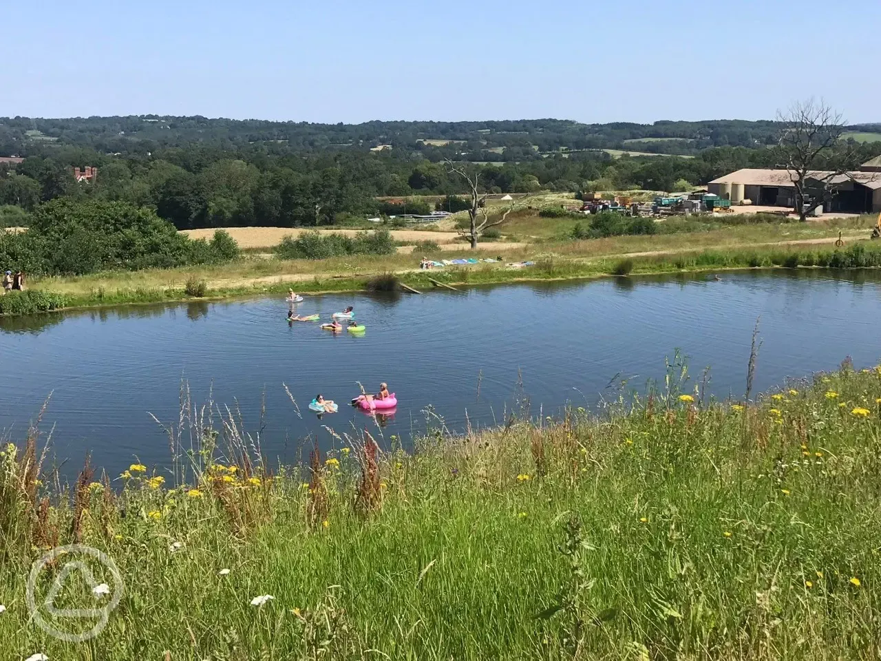 Large pond for wild swimming