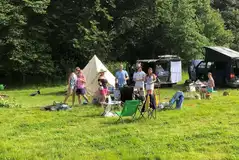 Happy campers on non electric grass pitches