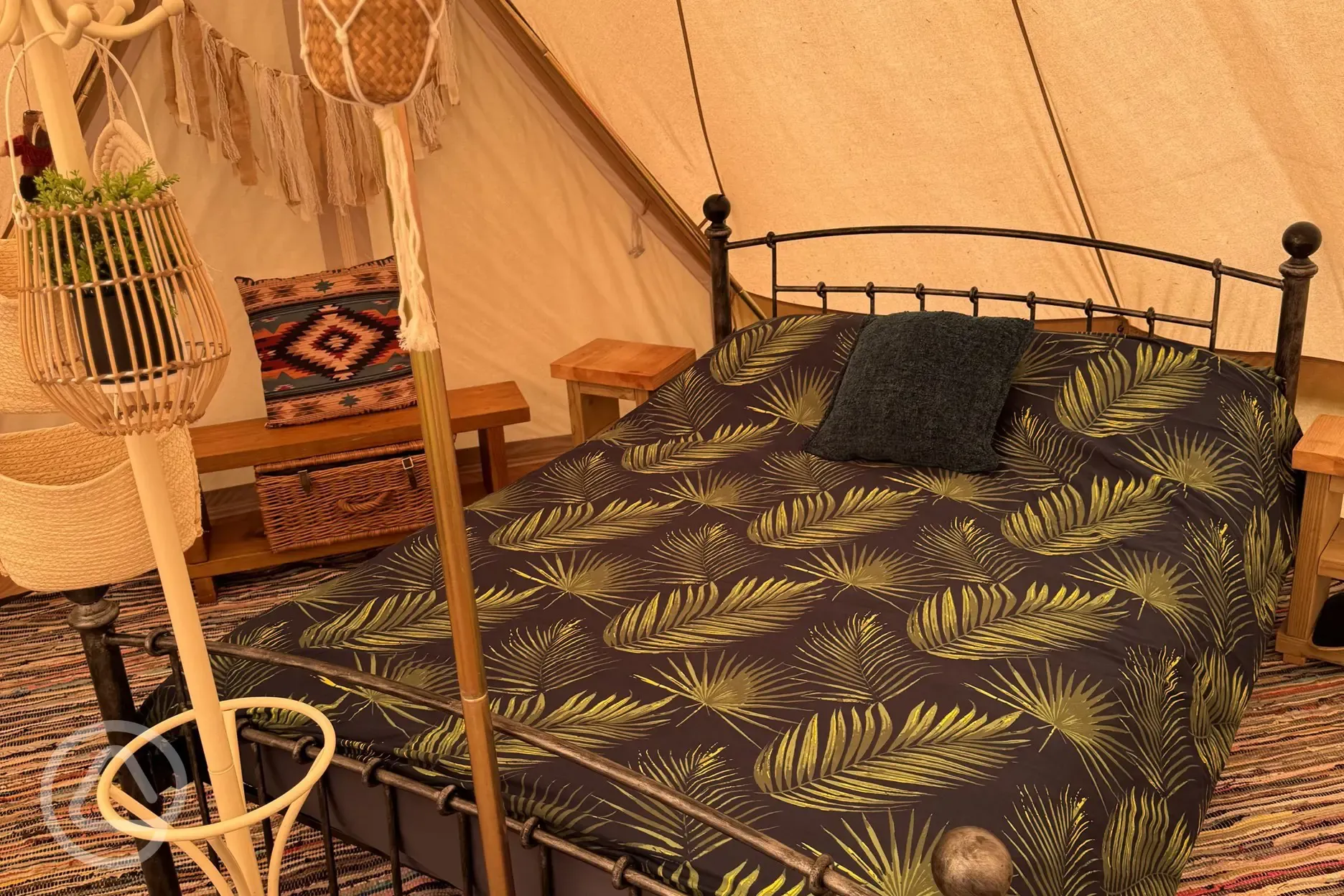 The Mole Hill bell tent interior