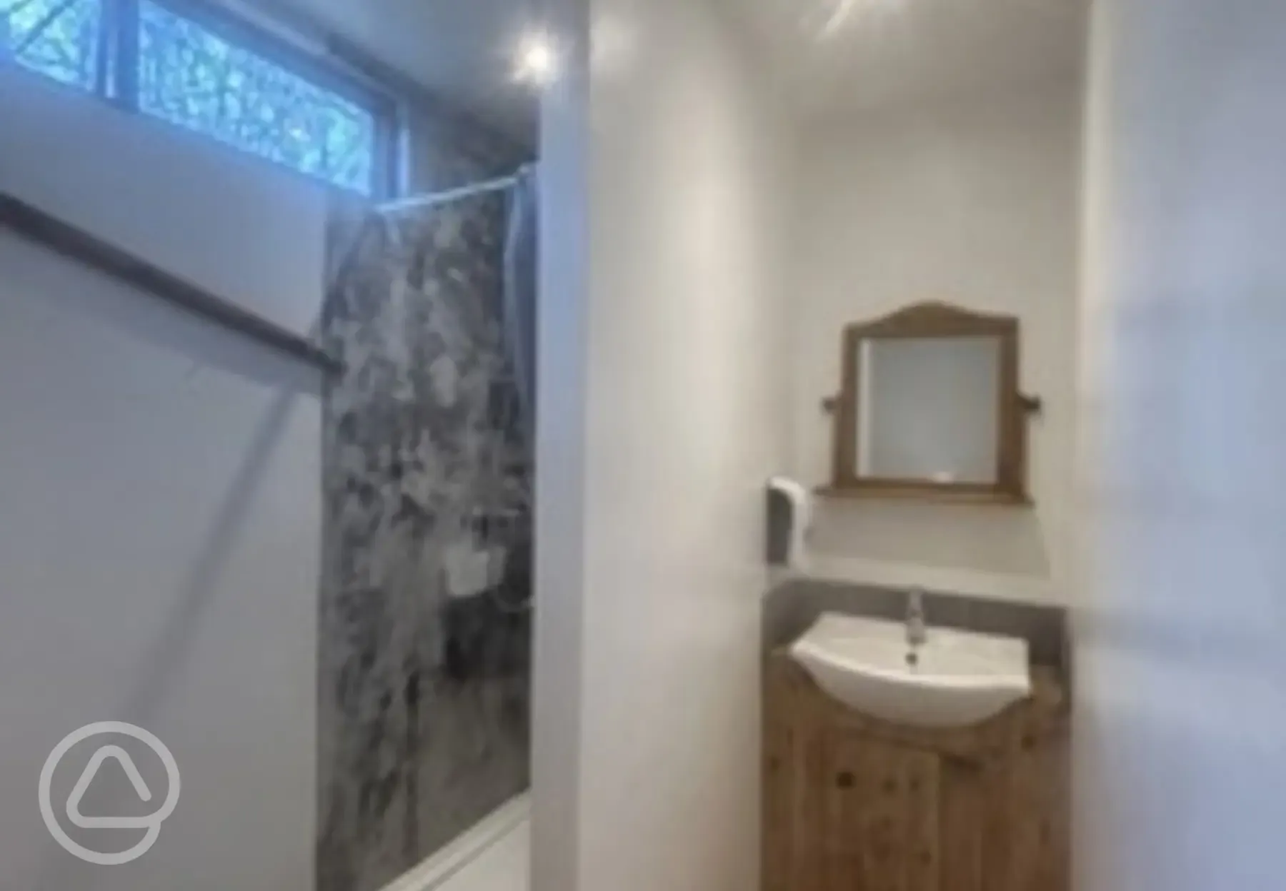 The facilities hut showers