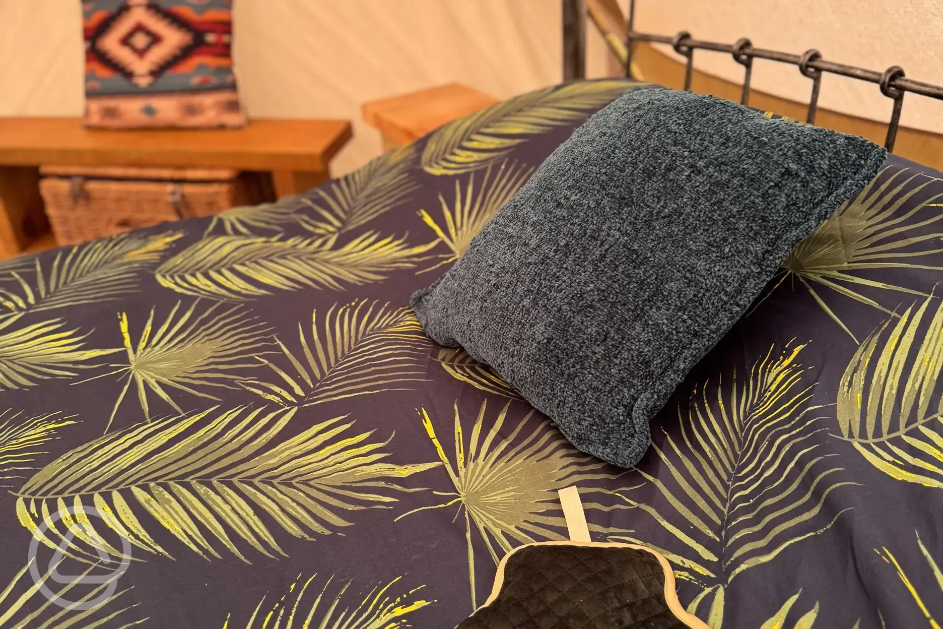 The Mole Hill bell tent interior