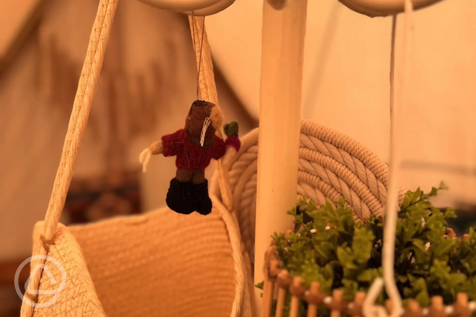 The Mole Hill bell tent interior