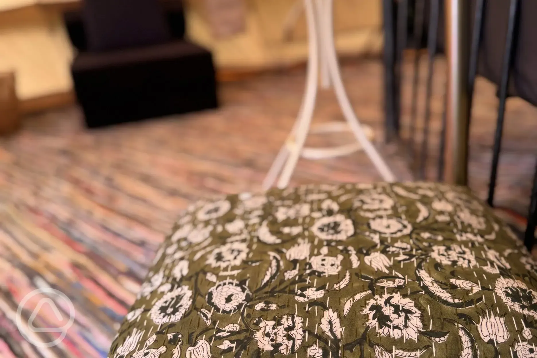 The Mole Hill bell tent interior