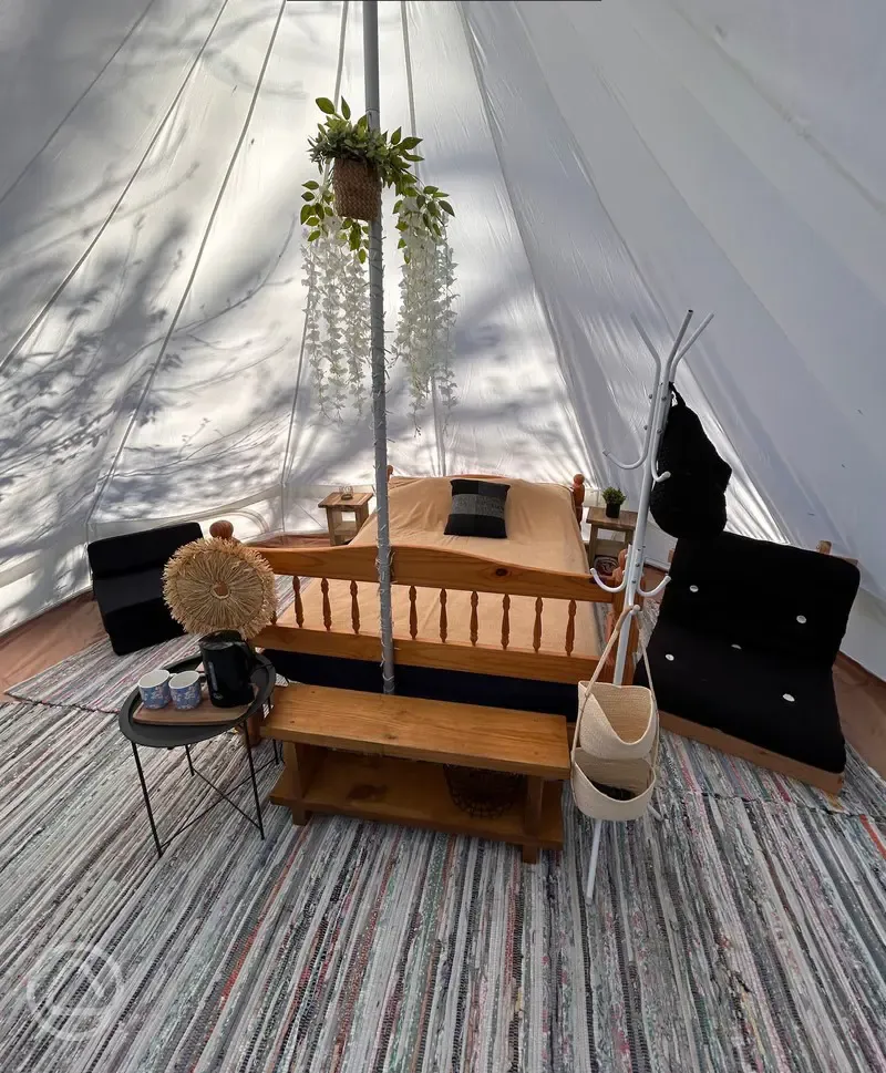 Bell tent interior