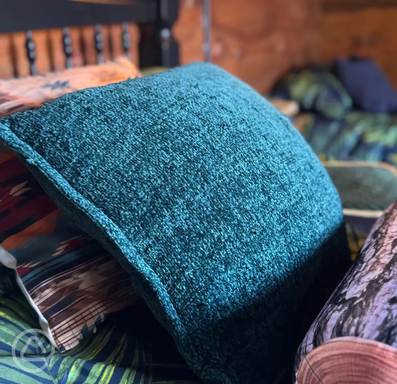 The Mouse Nook interior double bed
