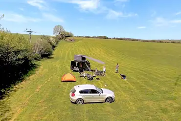 Non electric grass pitches at Long Moor Farm (6m x 8m)