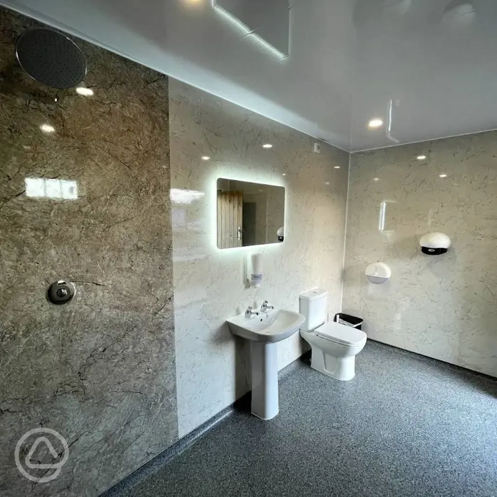 Toilet and shower