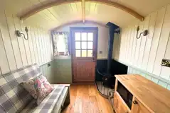 Shepherd's hut interior