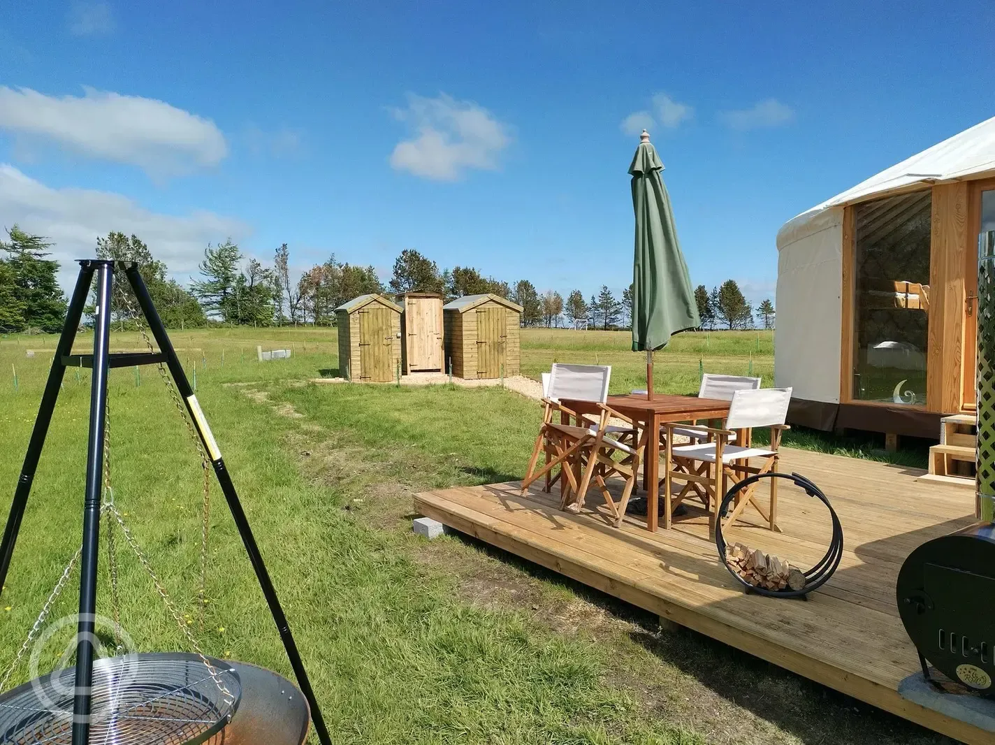 Luxury European yurt decking