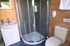 Yurts include private toilet and showers