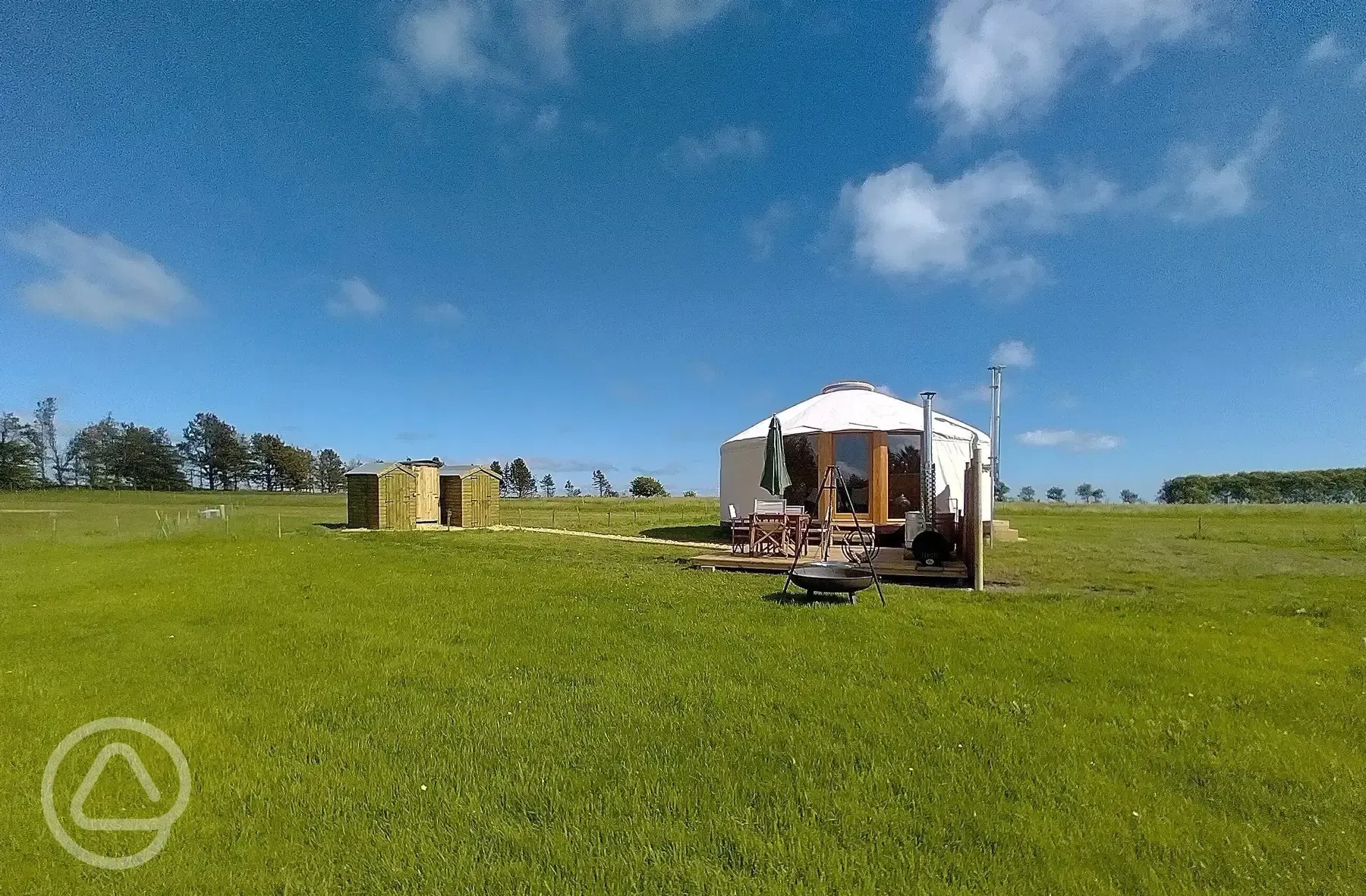 Luxury European yurt and private facilities