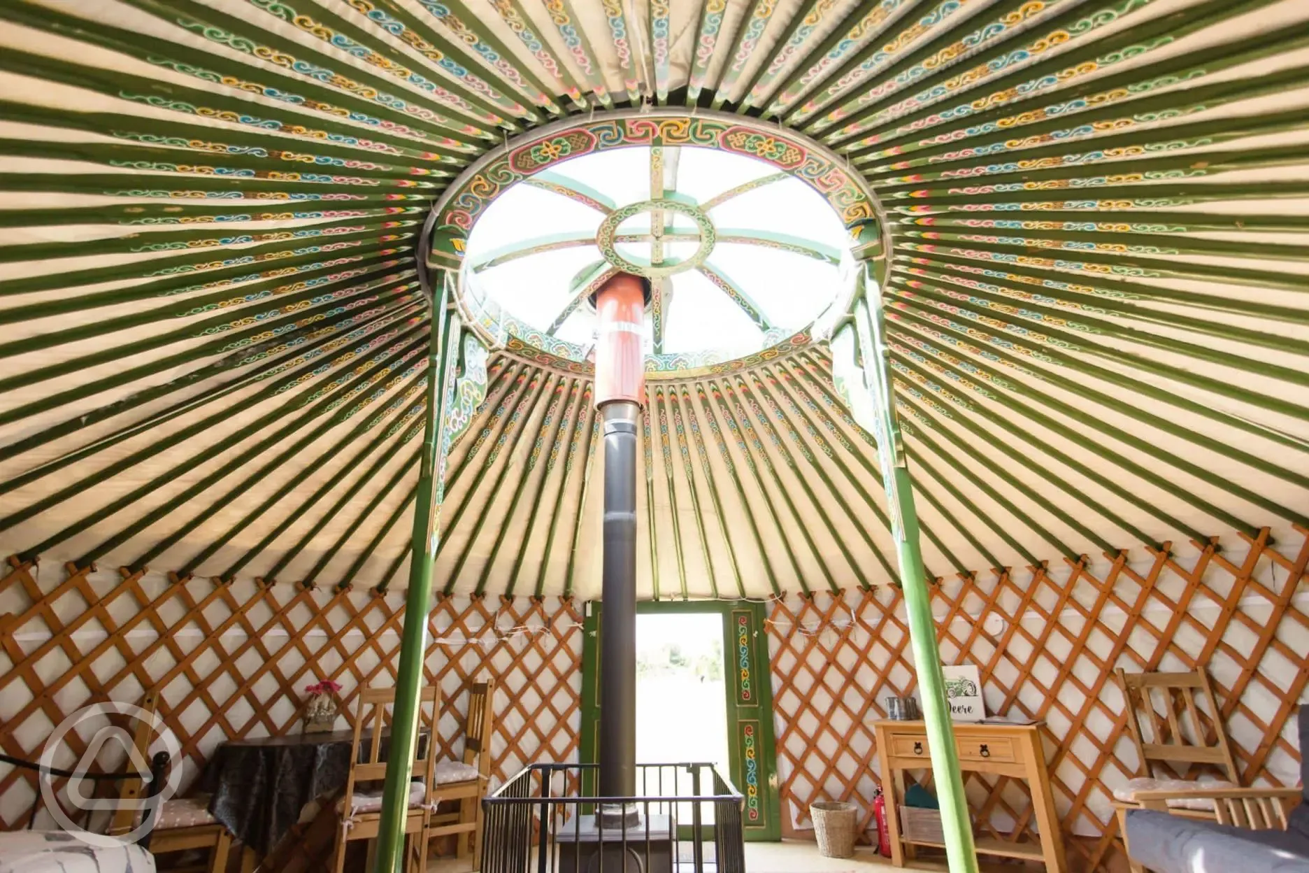 Sycamore Traditional Mongolian yurt interior 