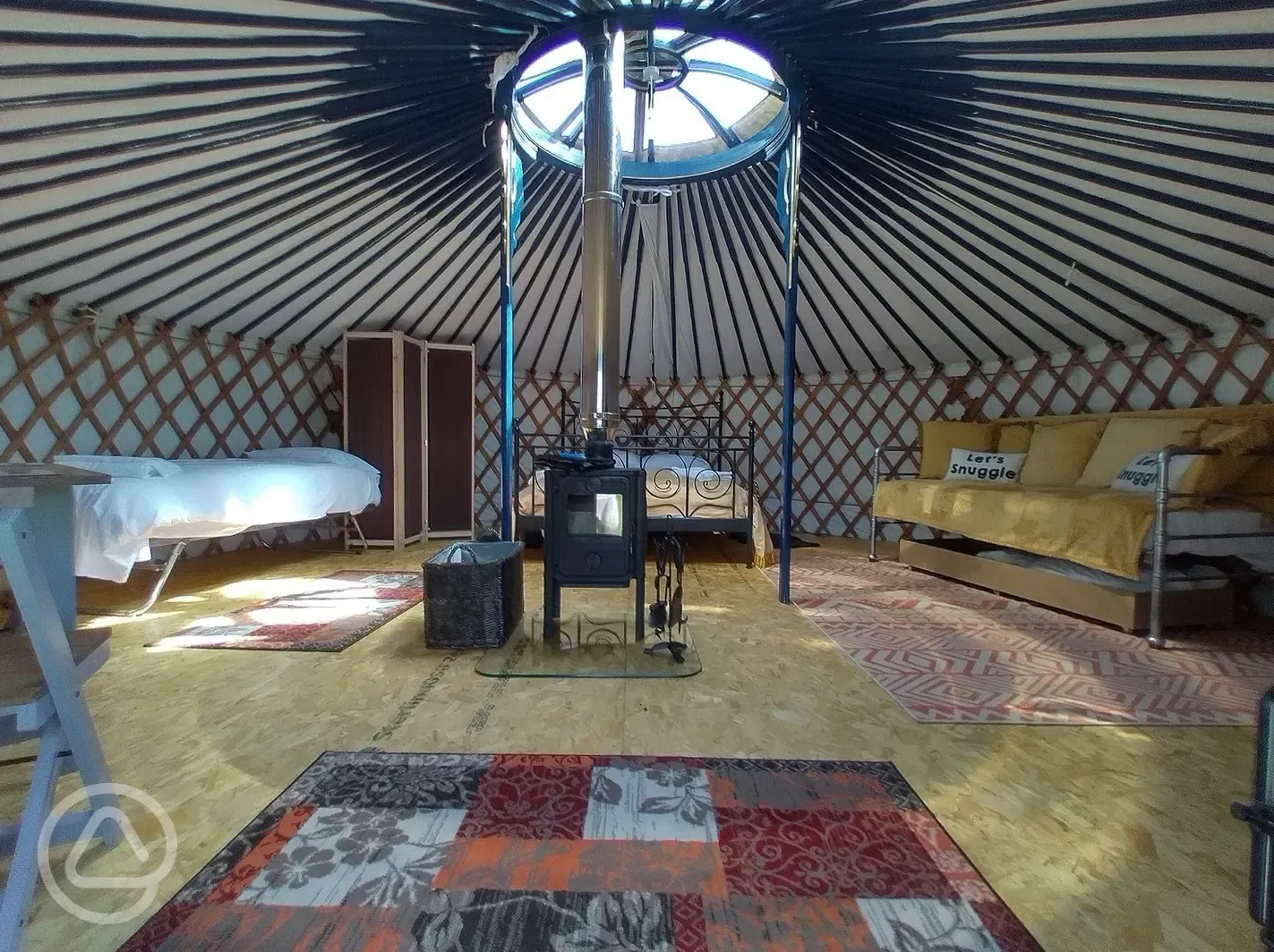 Traditional Mongolian yurt interior