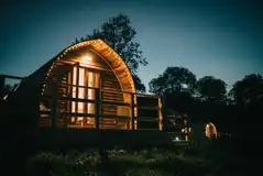 Wigwam pod at night