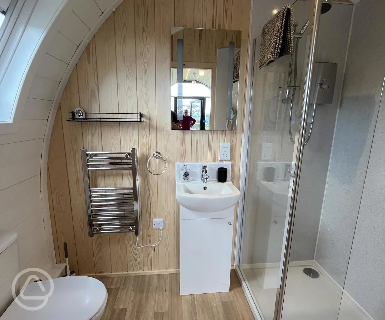 Panoramic wigwam pod interior