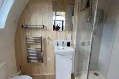 Panoramic wigwam pod interior