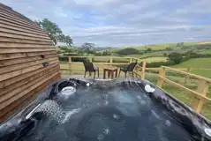 Panoramic wigwam hot tub