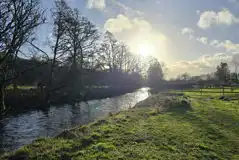 The River Rule flowing alongside the site