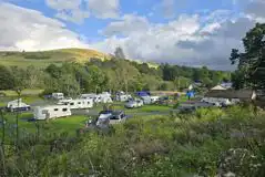 Hardstanding pitches at Bonnie Park with countryside views