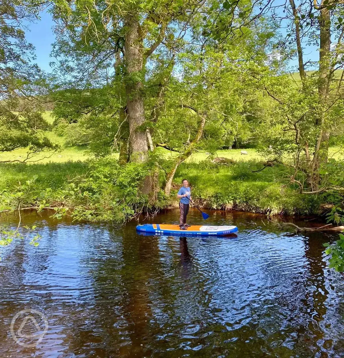 Paddle boarding on the River Rule