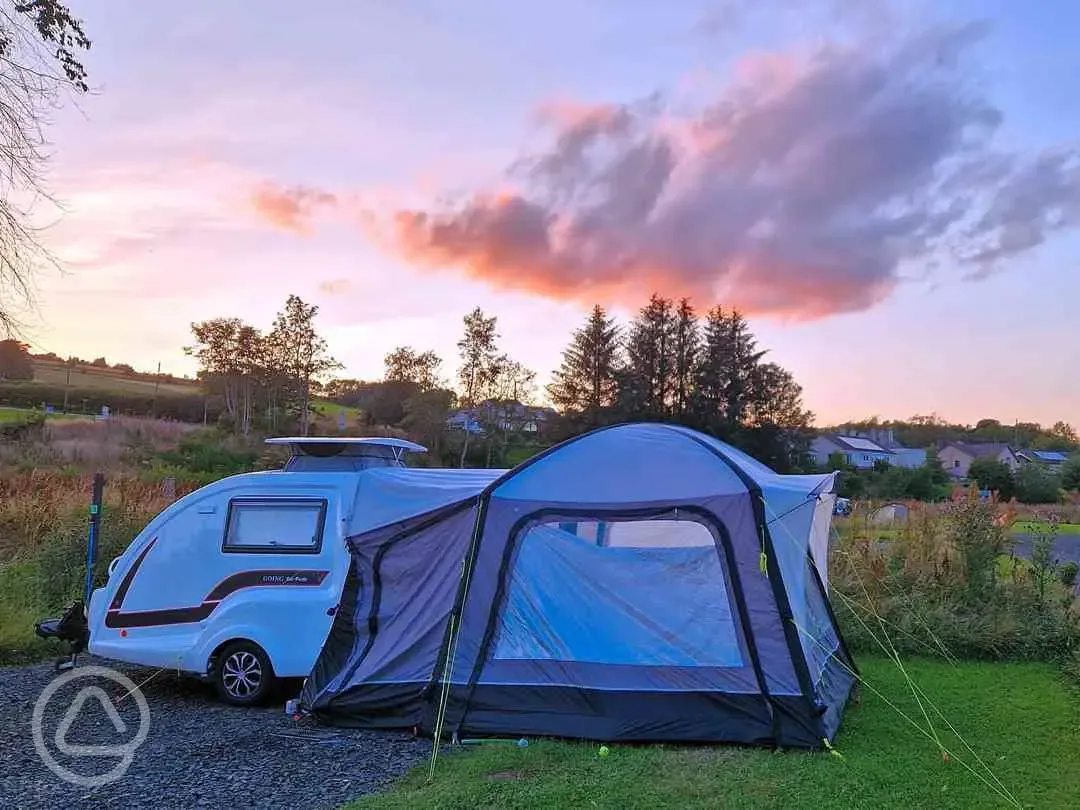 Sunset at the site