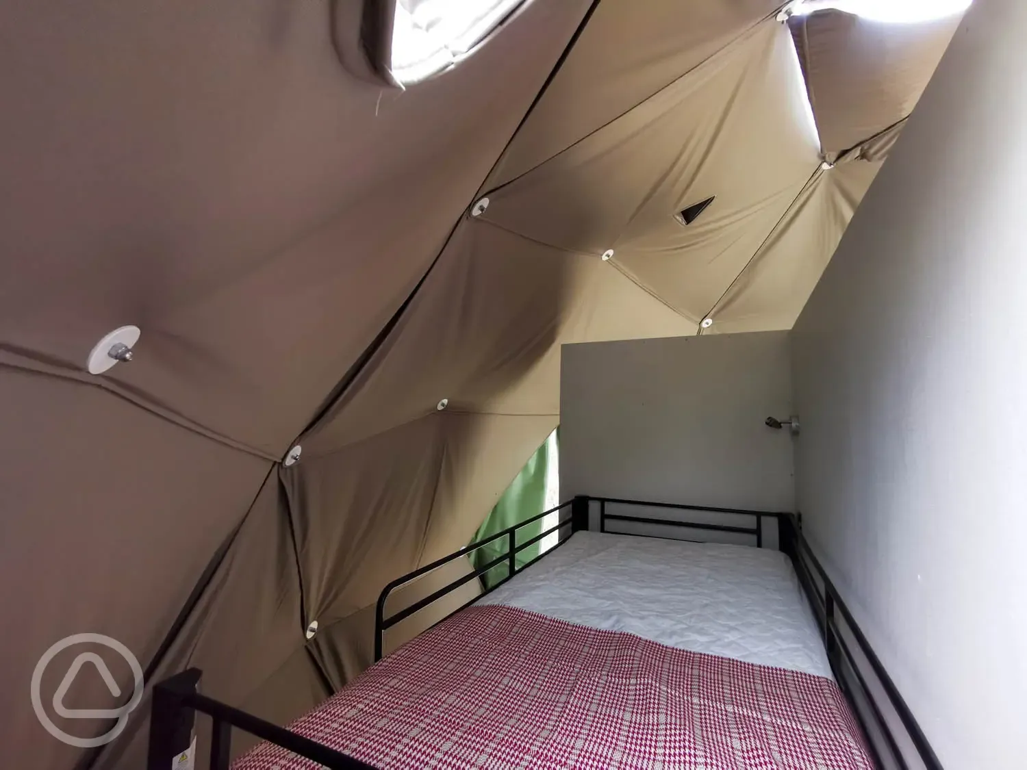 Interior of Willow Geodesic Dome