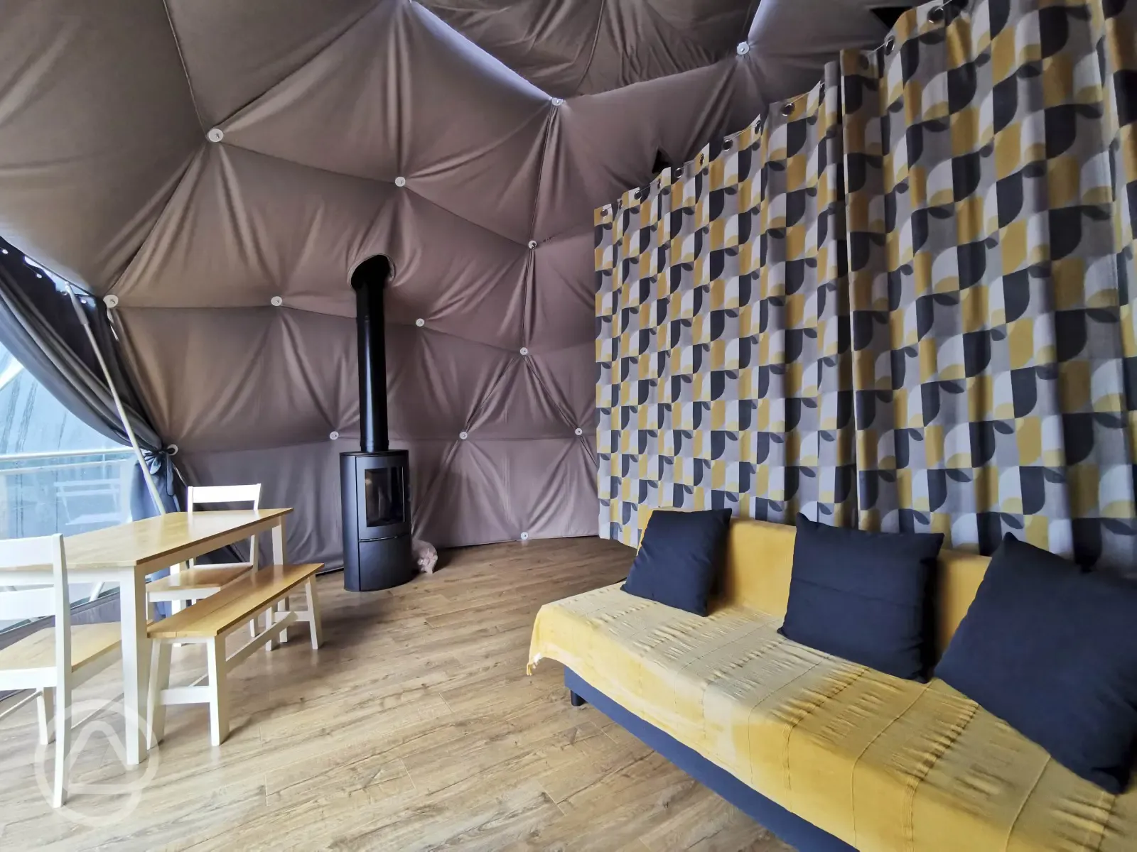 Interior of Ash Geodesic Dome