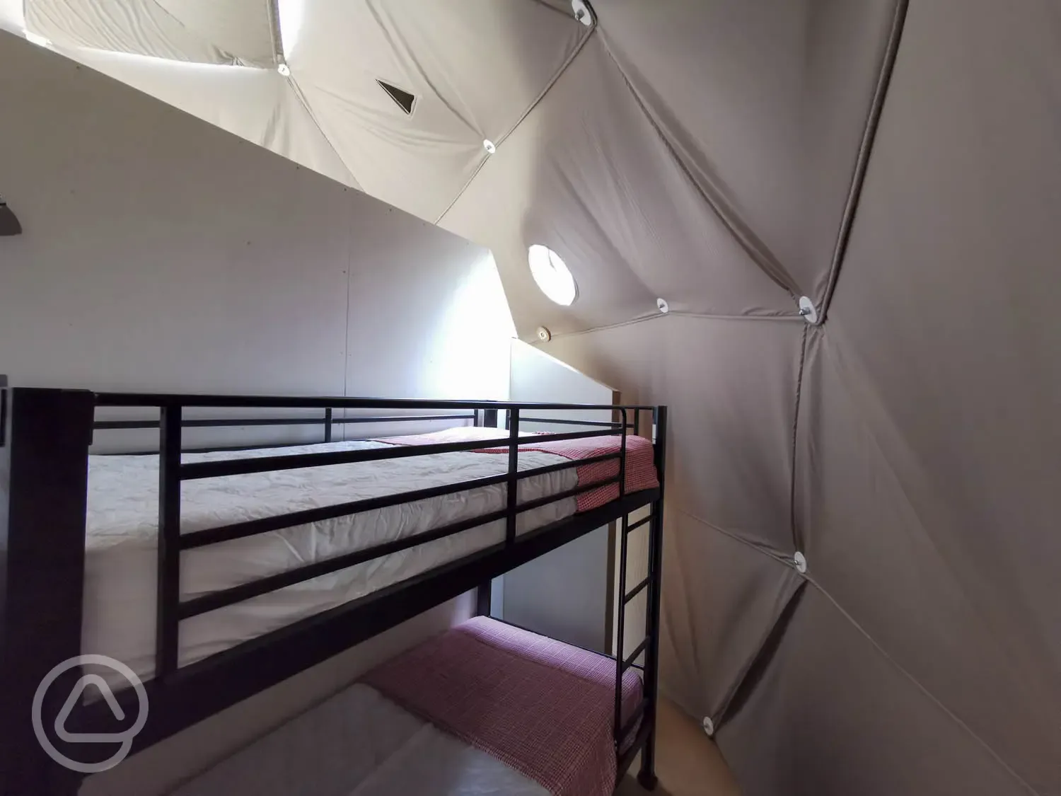 Interior of Willow Geodesic Dome