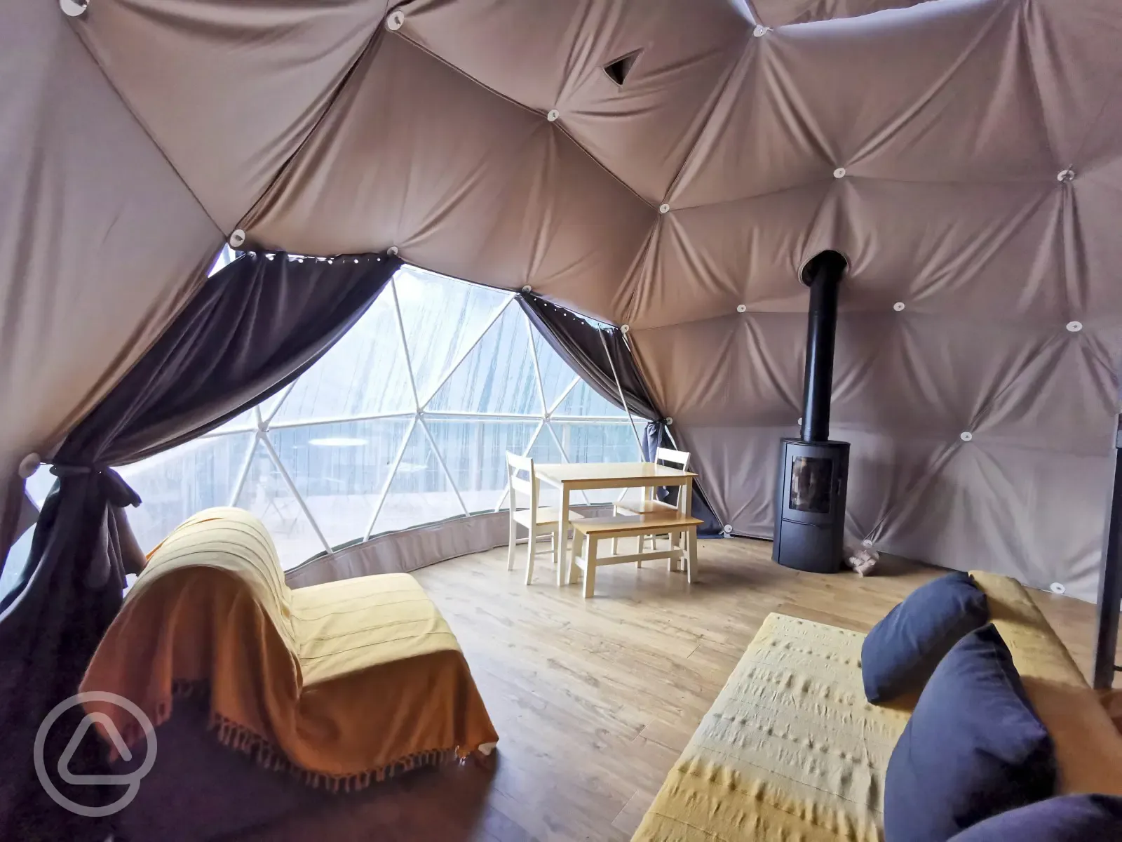 Interior of Ash Geodesic Dome