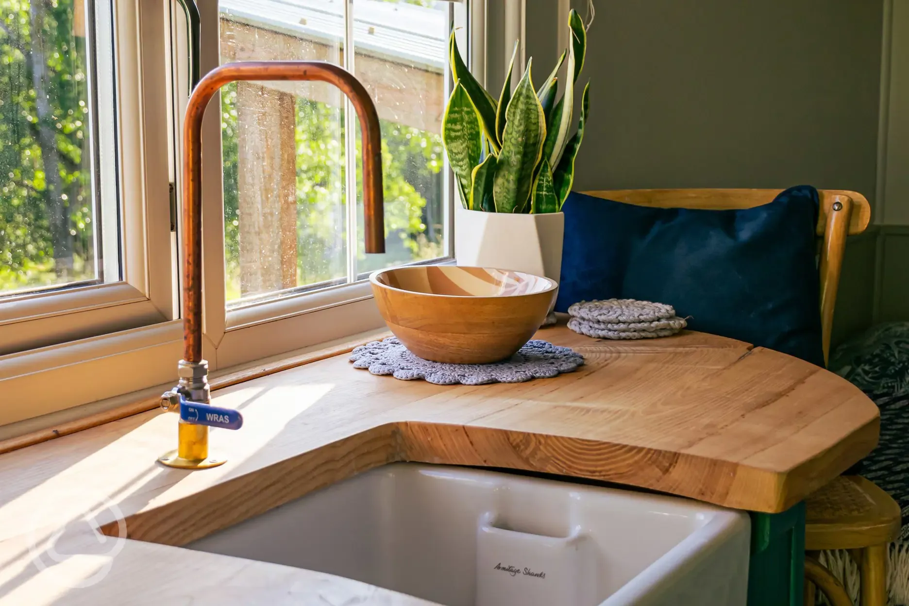 Shepherd's hut kitchenette