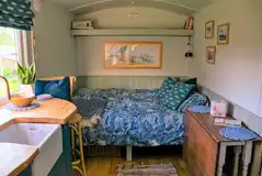 Shepherd's hut interior