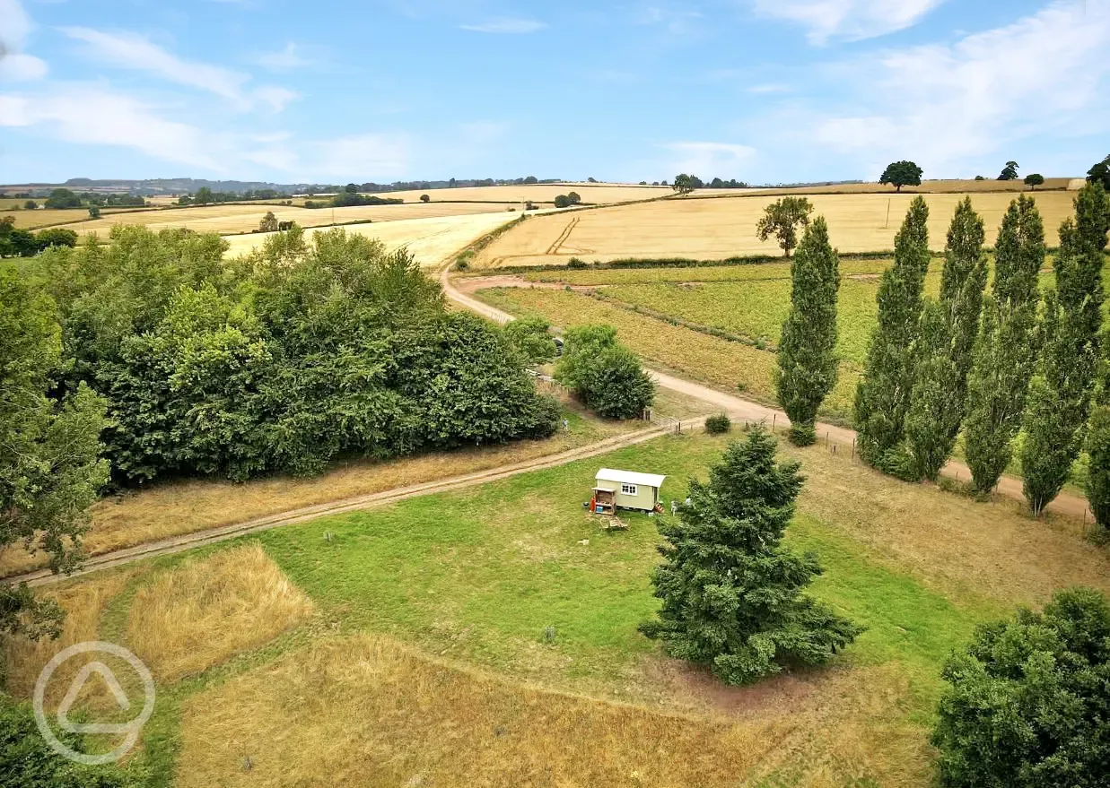 Aerial of the shepherd's hut