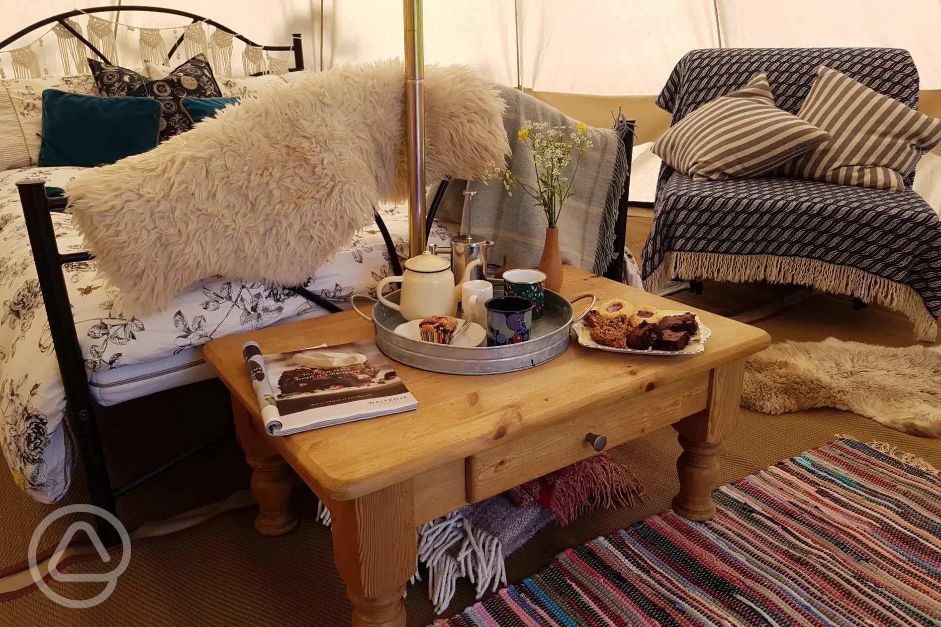 Bell tent interior