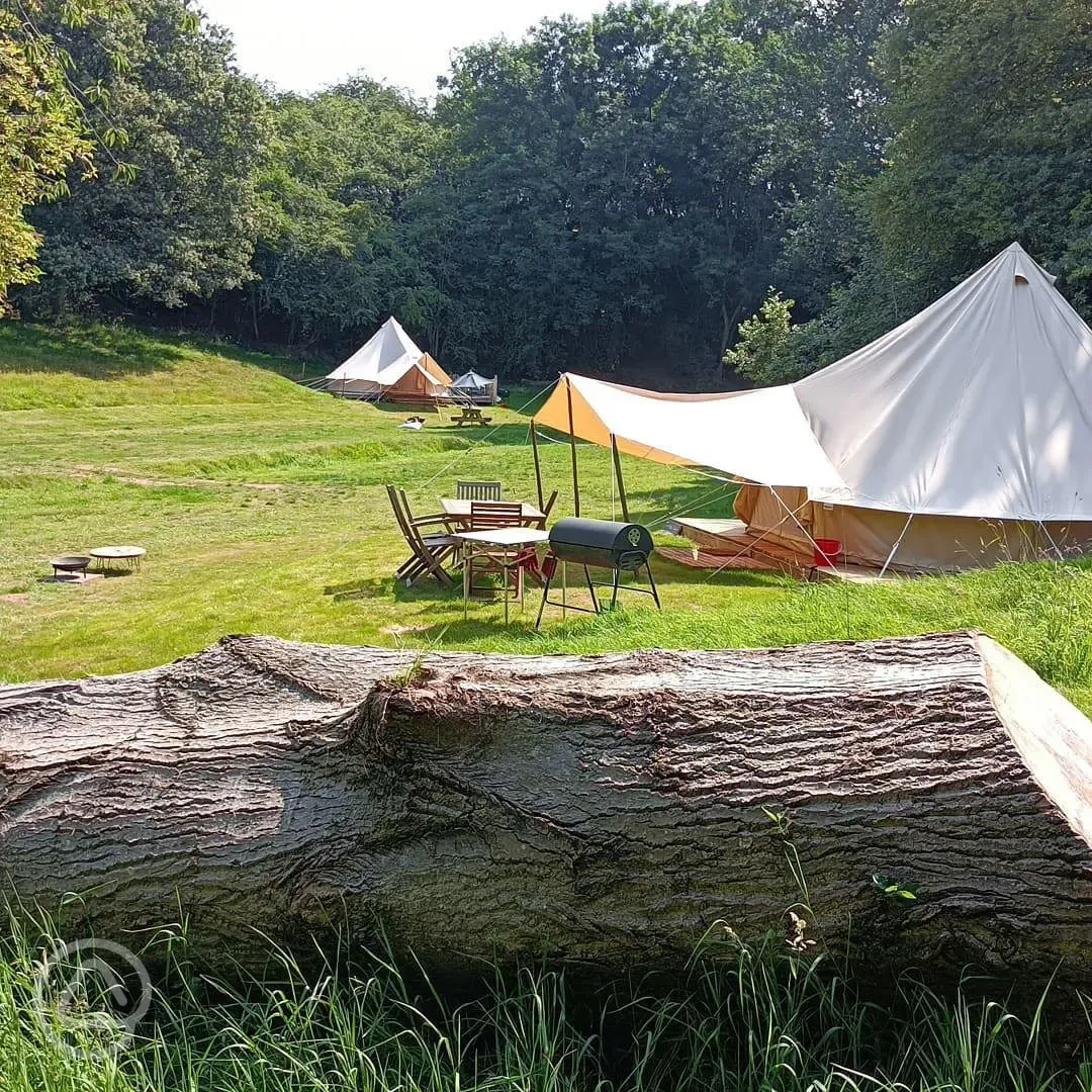 The two bell tents