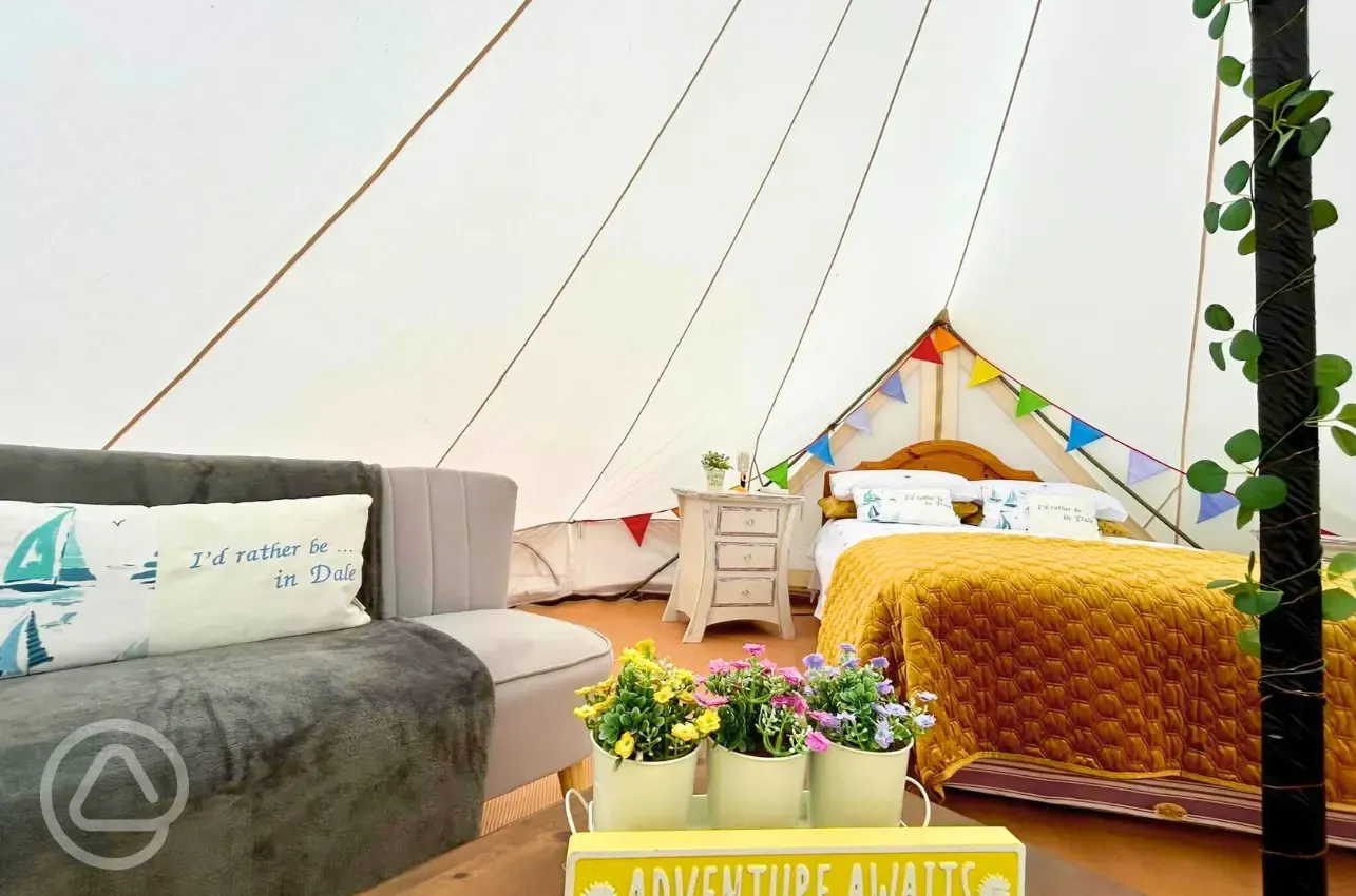 Bell tent interior