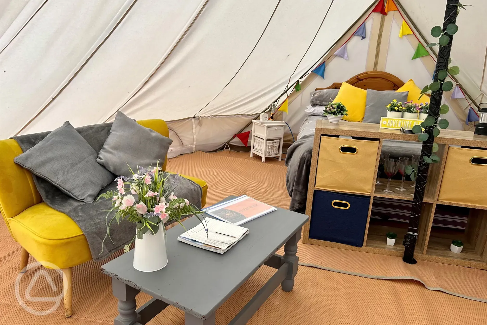 Bell tent interior