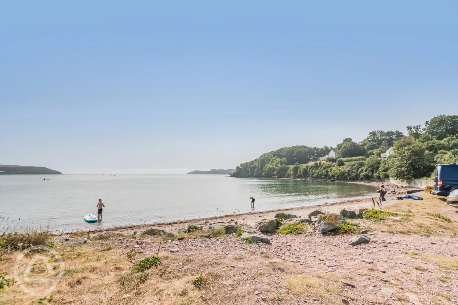 Jubilee beach across the road from the site