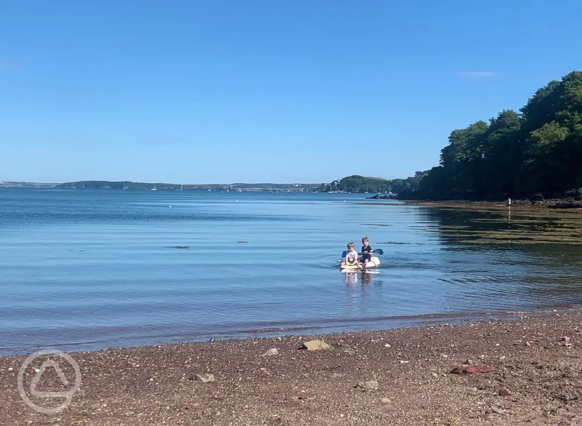 Jubilee beach across the road from the site