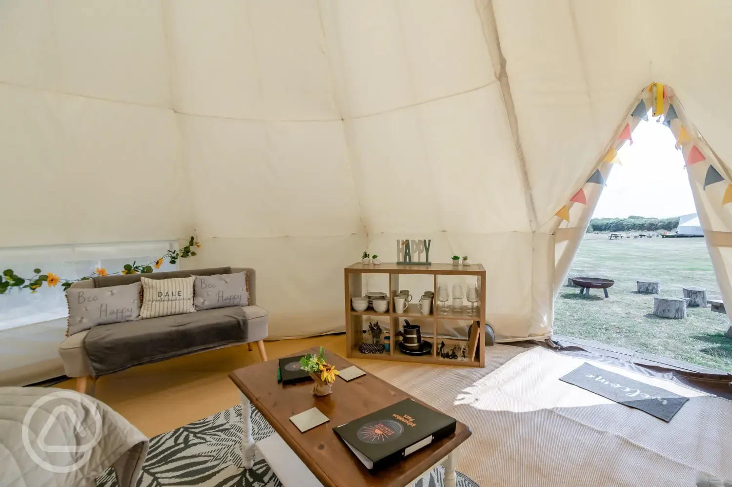 Bell tent interior