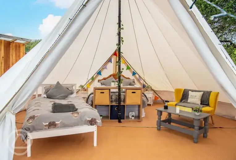 Bell tent interior